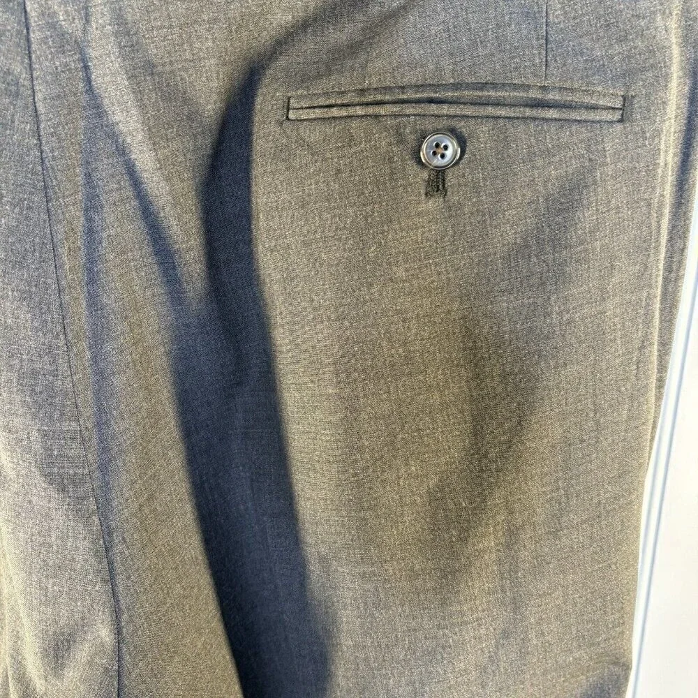 Lauren Ralph Lauren High Performance Wool Dress Pants Mens 40x32 Gray Flat Front